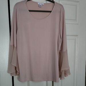 Calvin Klein Pink Relaxed Ruffled Blouse